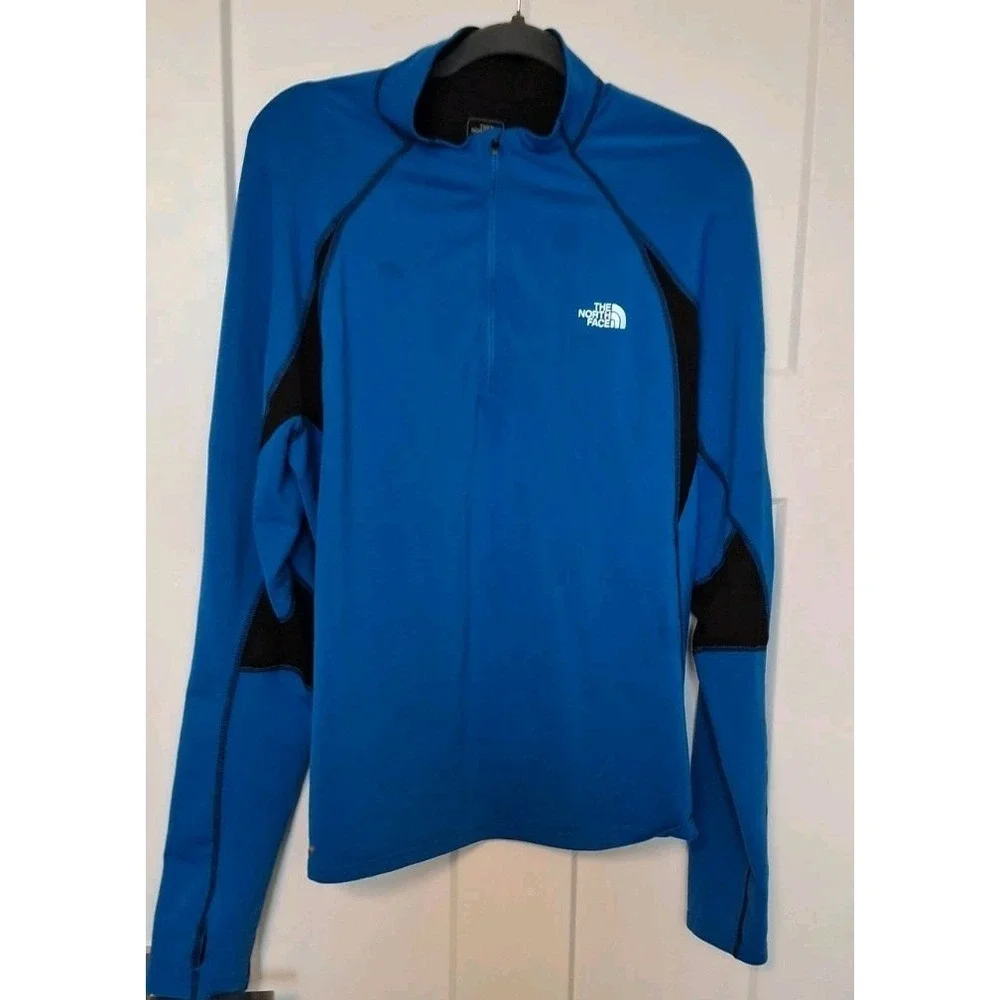 The North Face Flight Series Blue Mens Lg Long Sleeve 1/4 Zip Pullover